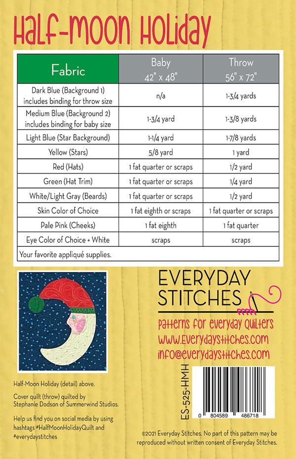 Half-Moon Holiday - Quilt Pattern