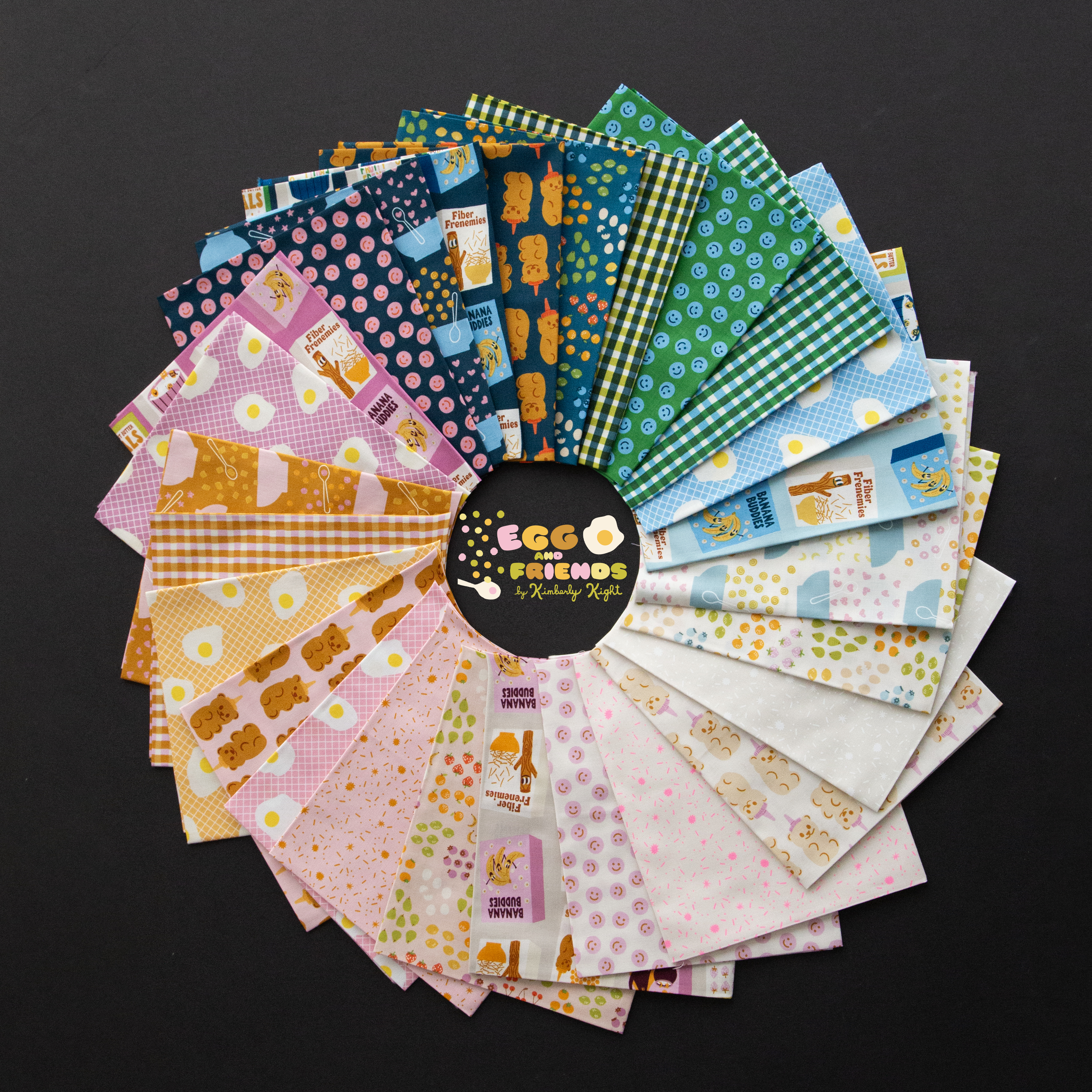 Egg and Friends Cereal Galaxy - Quilt Fabric