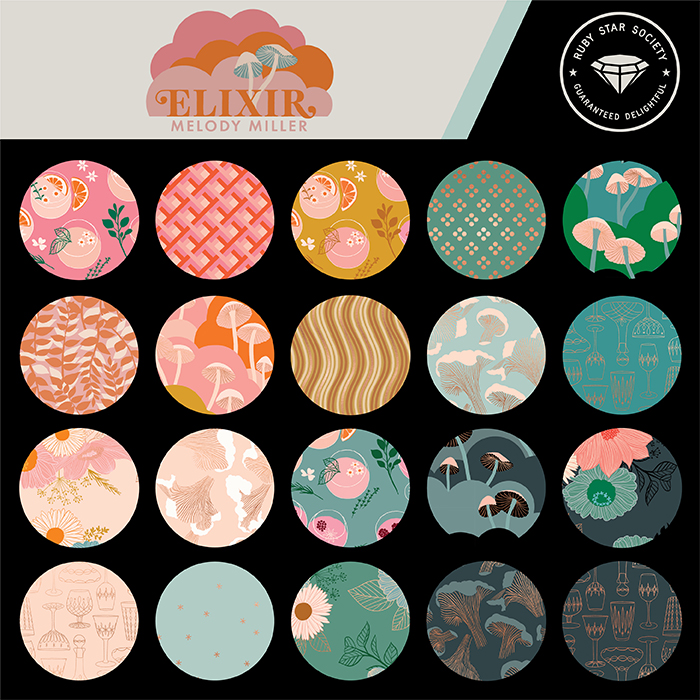 Elixir Smoke - Lush Floral - Quilt Fabric