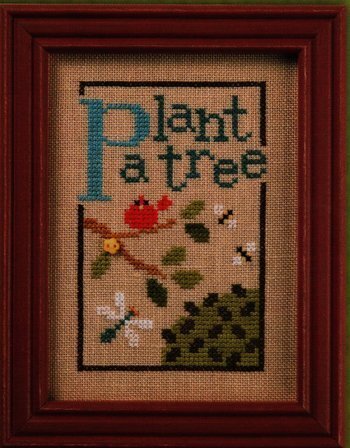 Green Flip-It - Plant a Tree - Cross Stitch Pattern