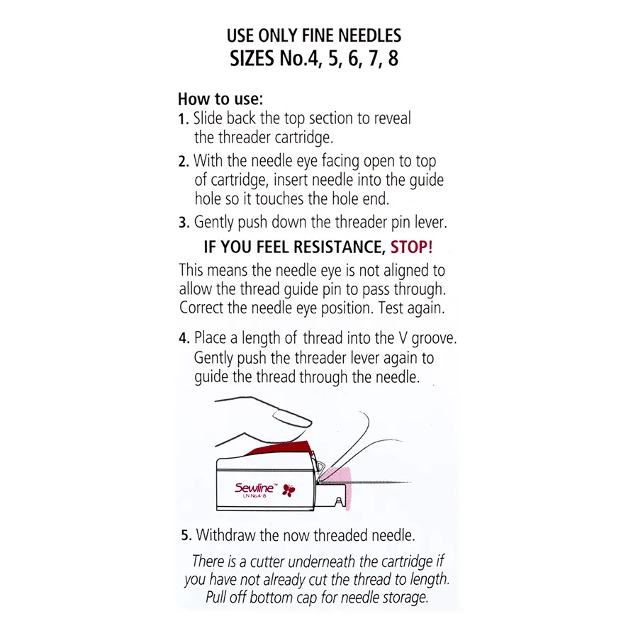 Sewline White Sure Guide LN Needle Threader