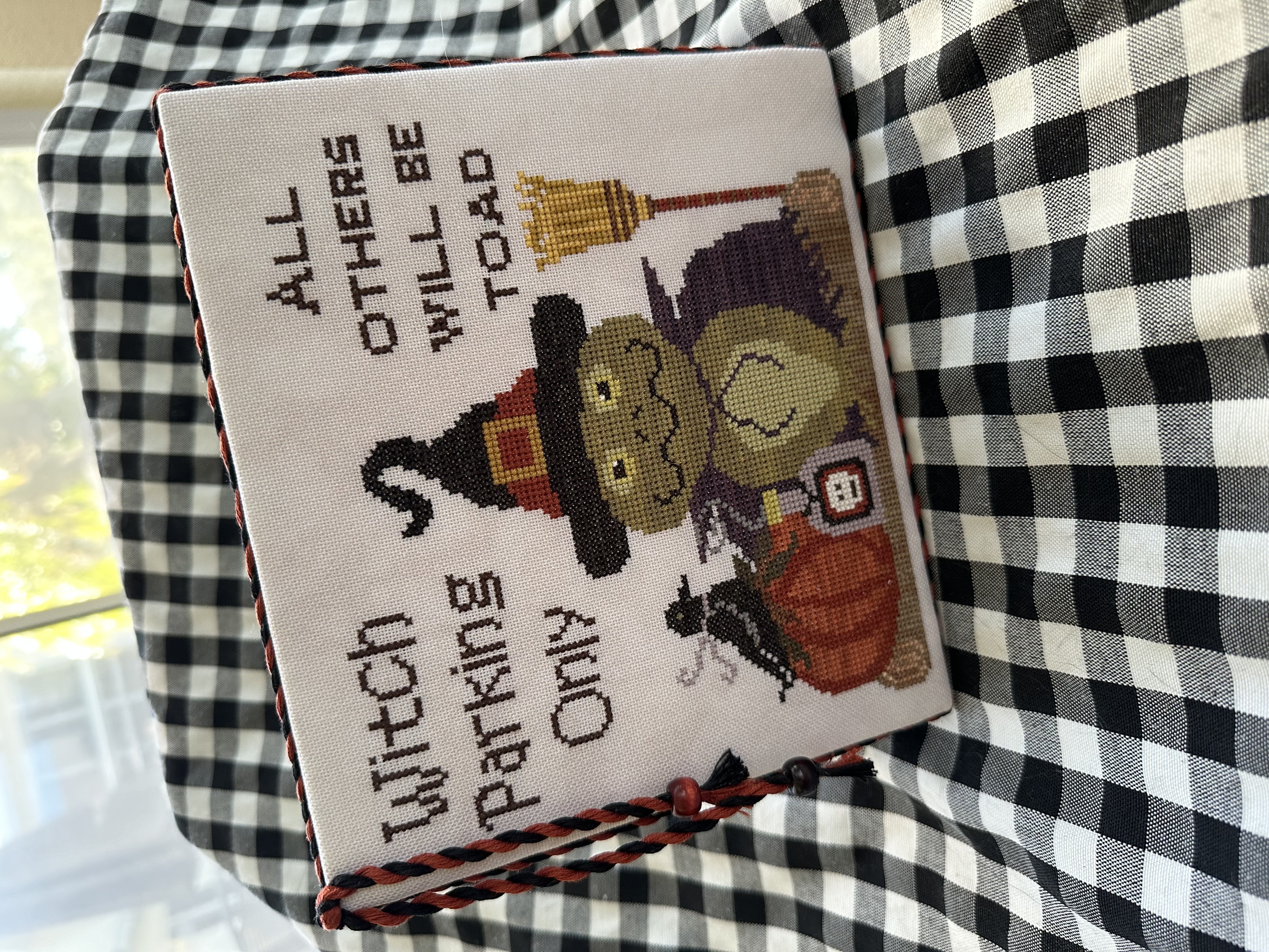 Witch's Parking - Halloween Cross Stitch Pattern 