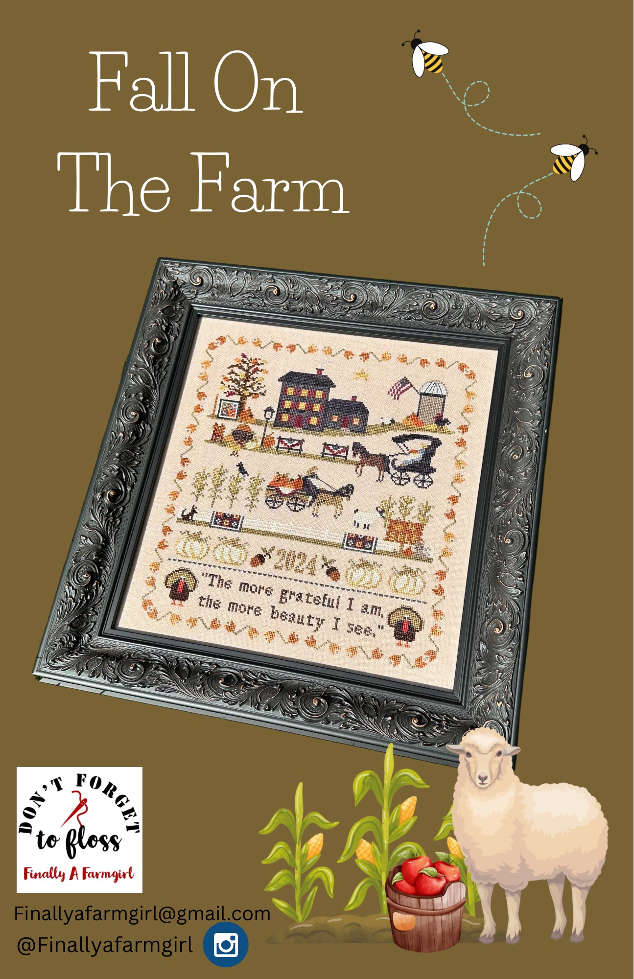 Fall On The Farm - Cross Stitch Pattern 