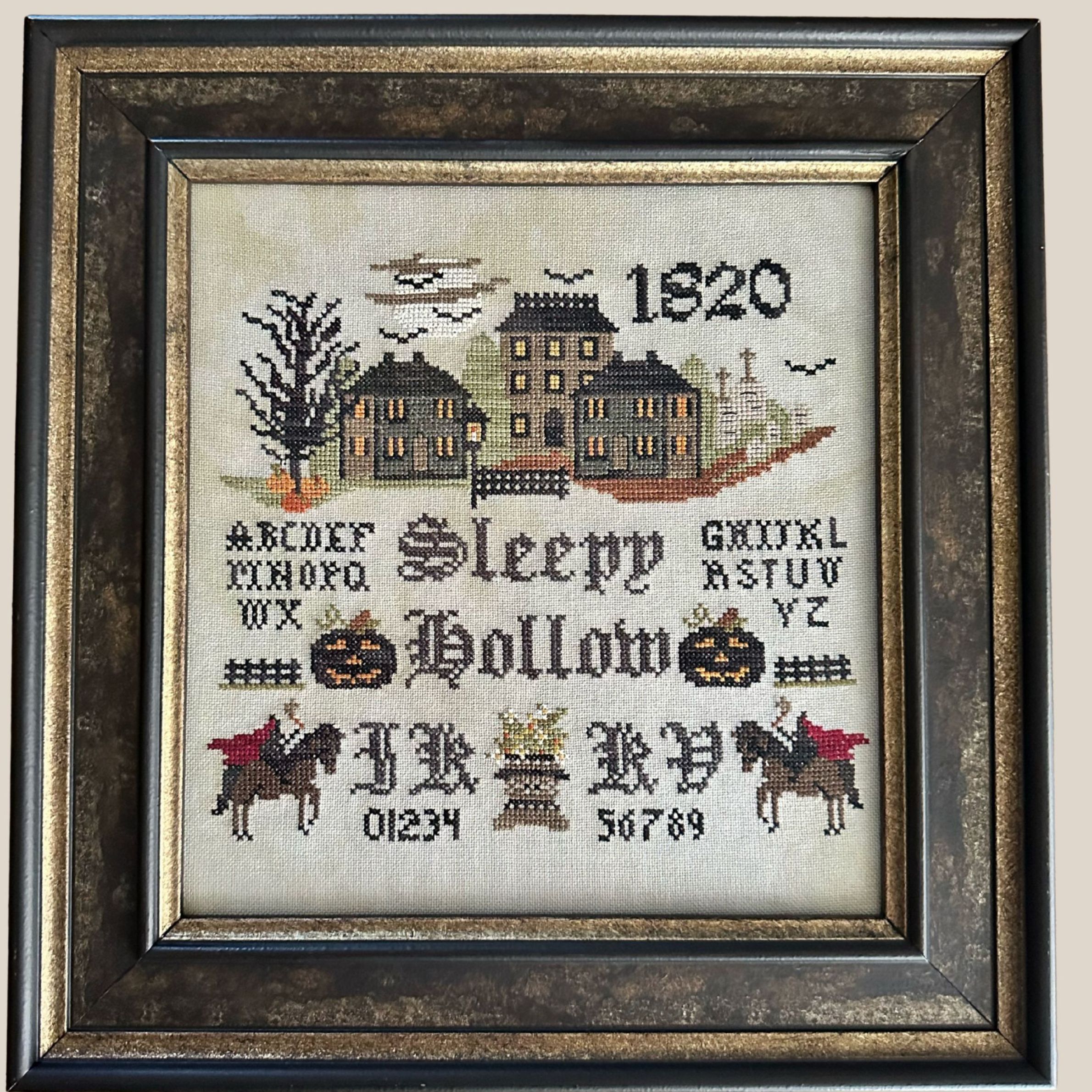 Sleepy Hollow Sampler - Halloween Cross Stitch Pattern 