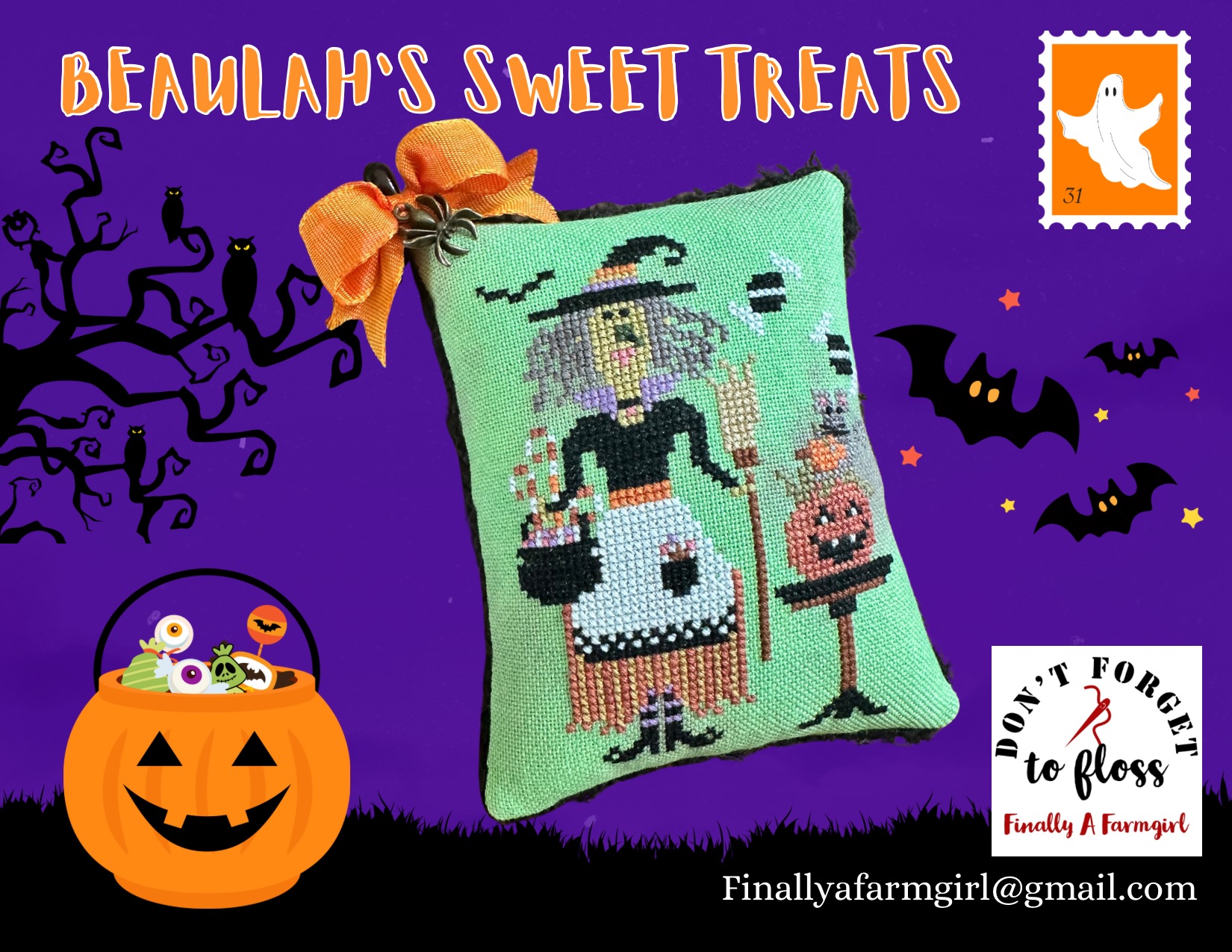 Beaulah's Sweet Treats - Halloween Cross Stitch Pattern 