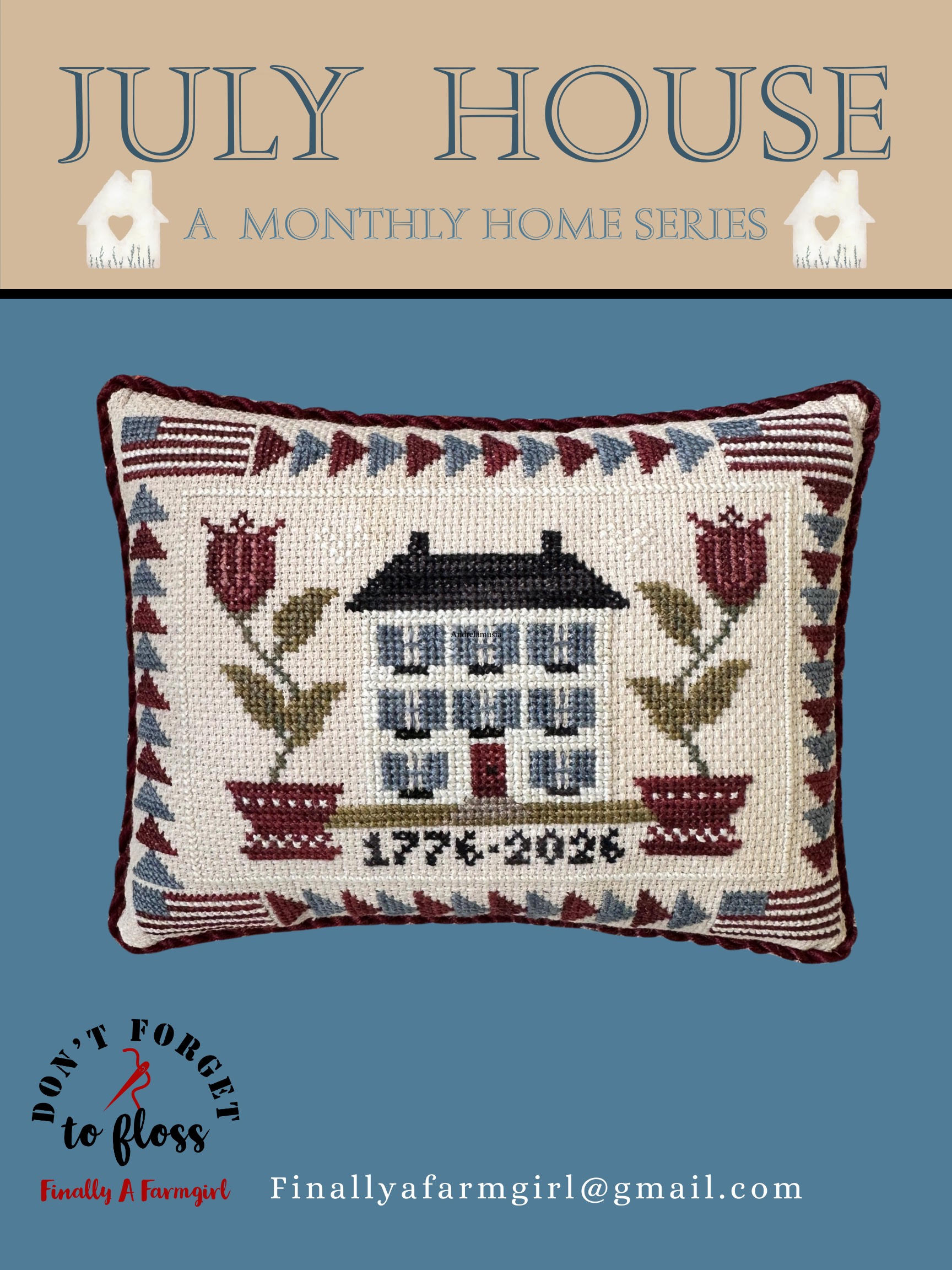 July House - Monthly Home Series - Cross Stitch Pattern