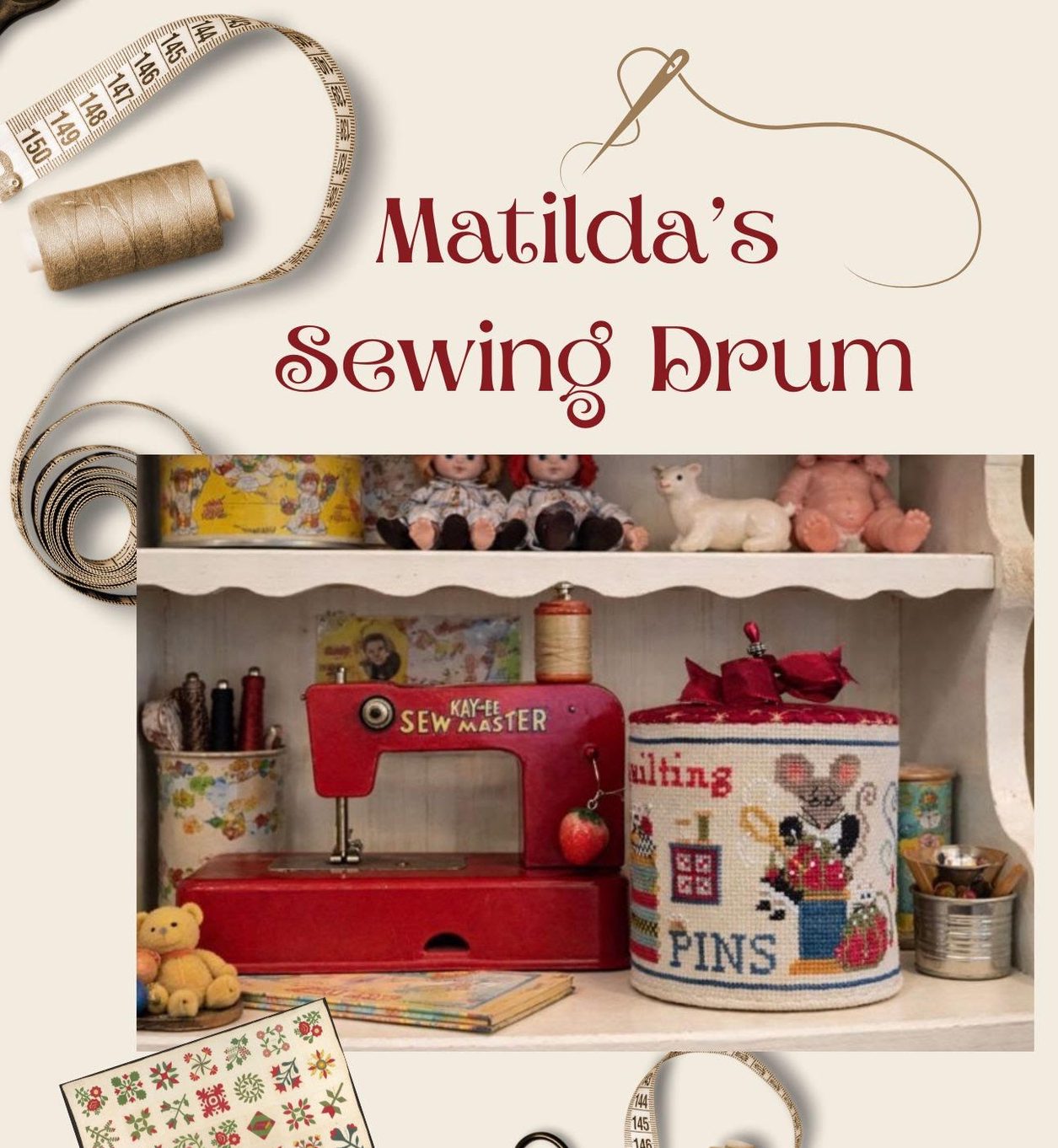 Matilda's Sewing Drum - Cross Stitch Pattern