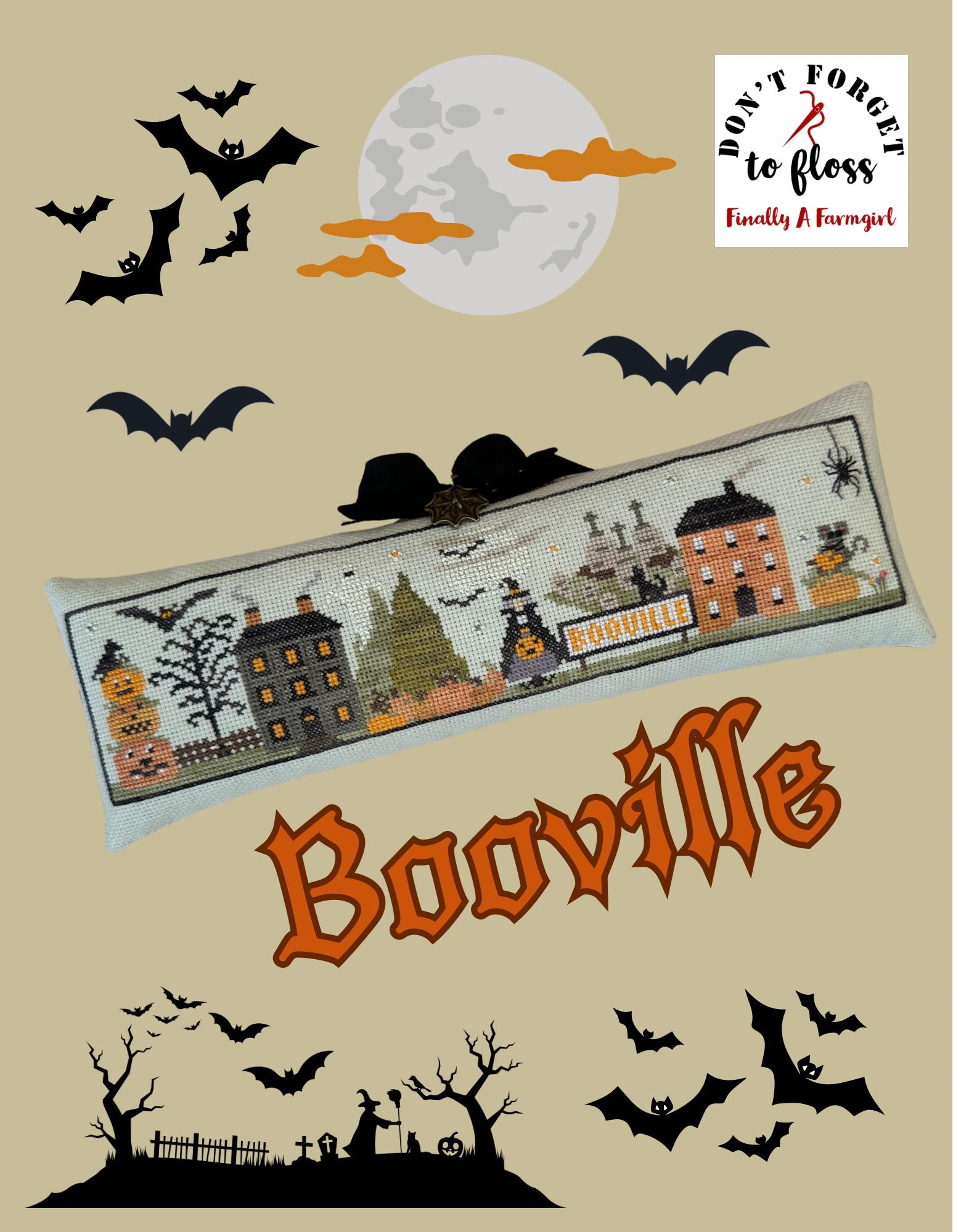 Booville - Halloween Cross Stitch Pattern