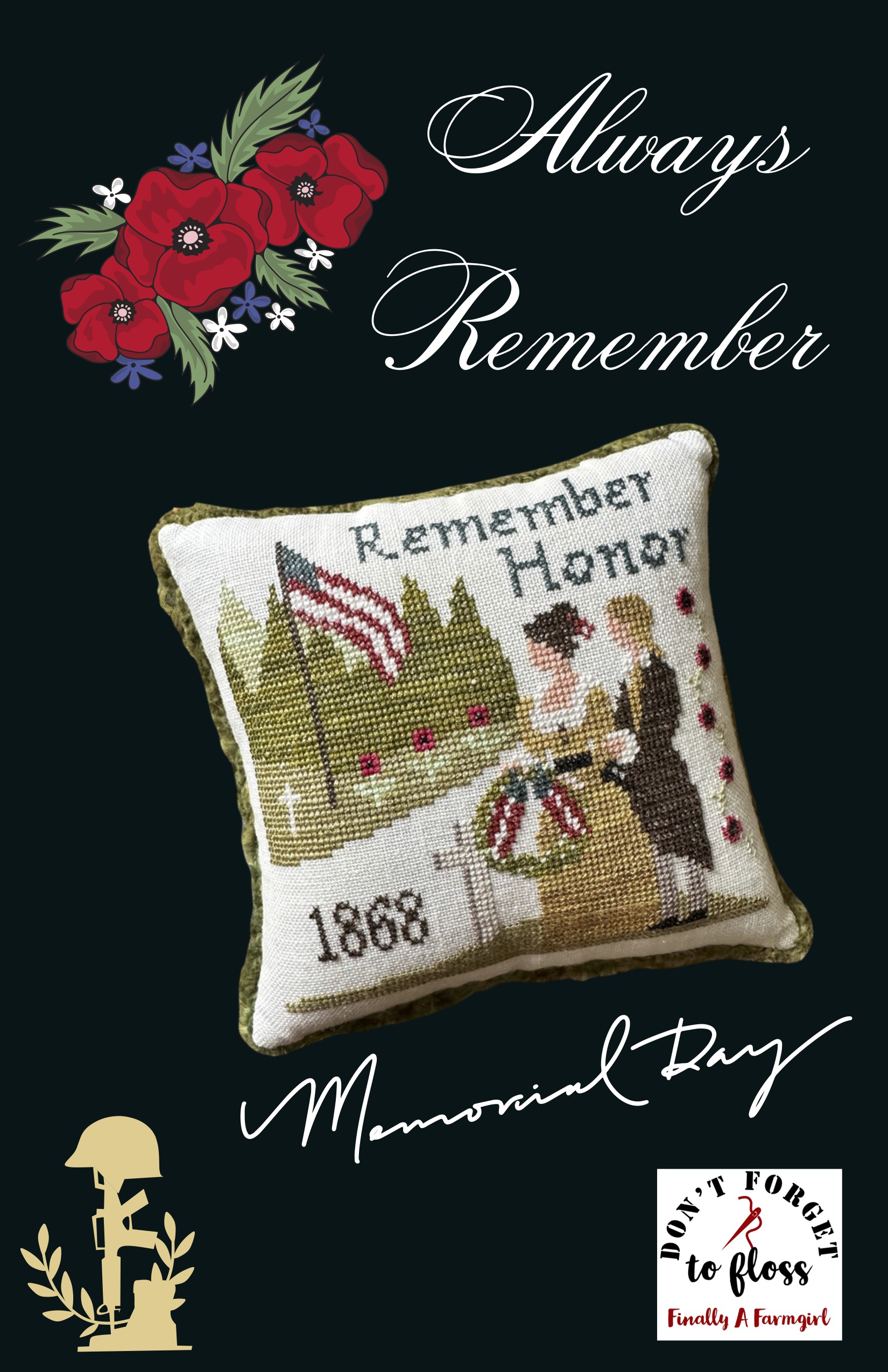 Always Remember - Patriotic Cross Stitch Pattern