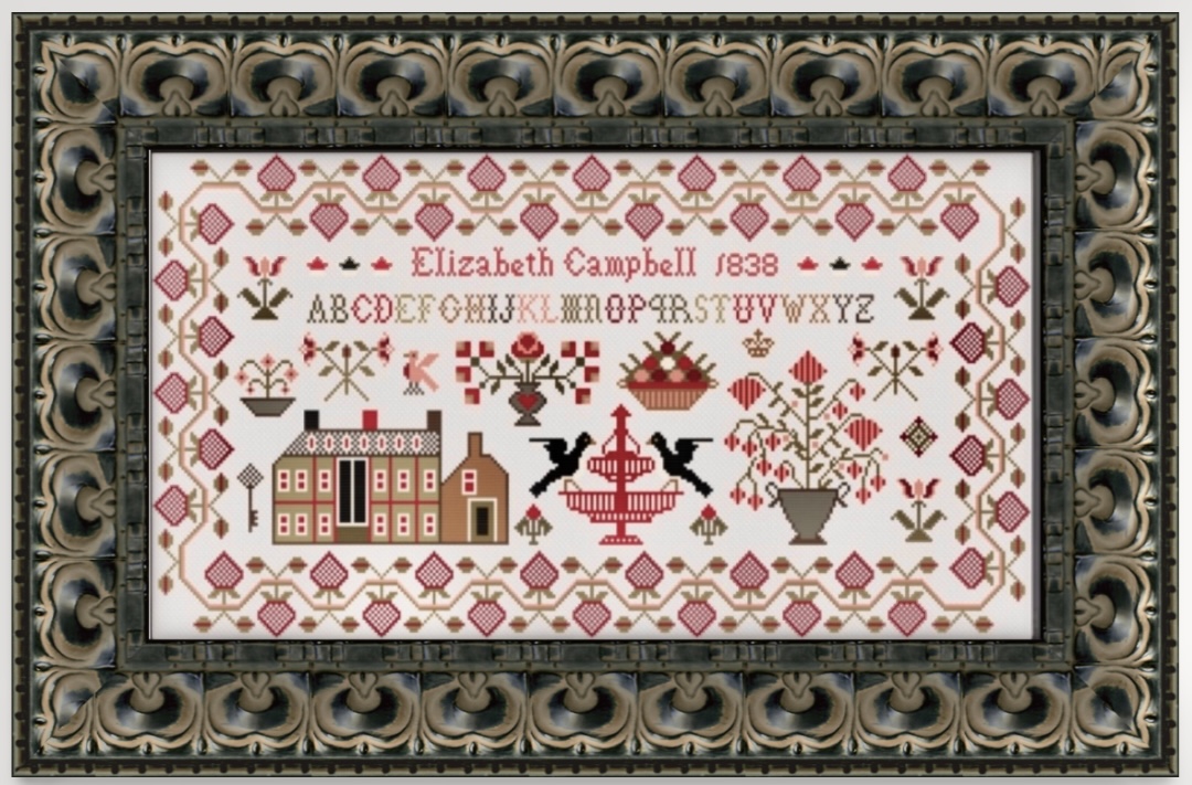 Elizabeth Campbell 1838 - Cross Stitch Pattern