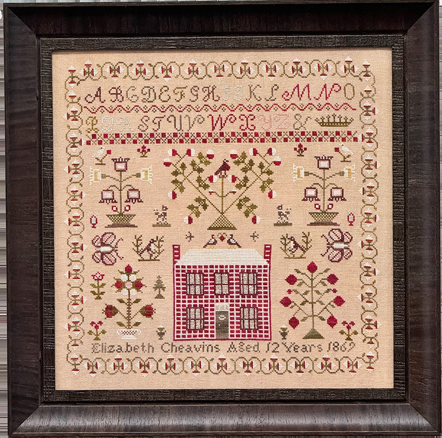 Elizabeth Cheavins 1869 Sampler & Pinwheel - Pattern 