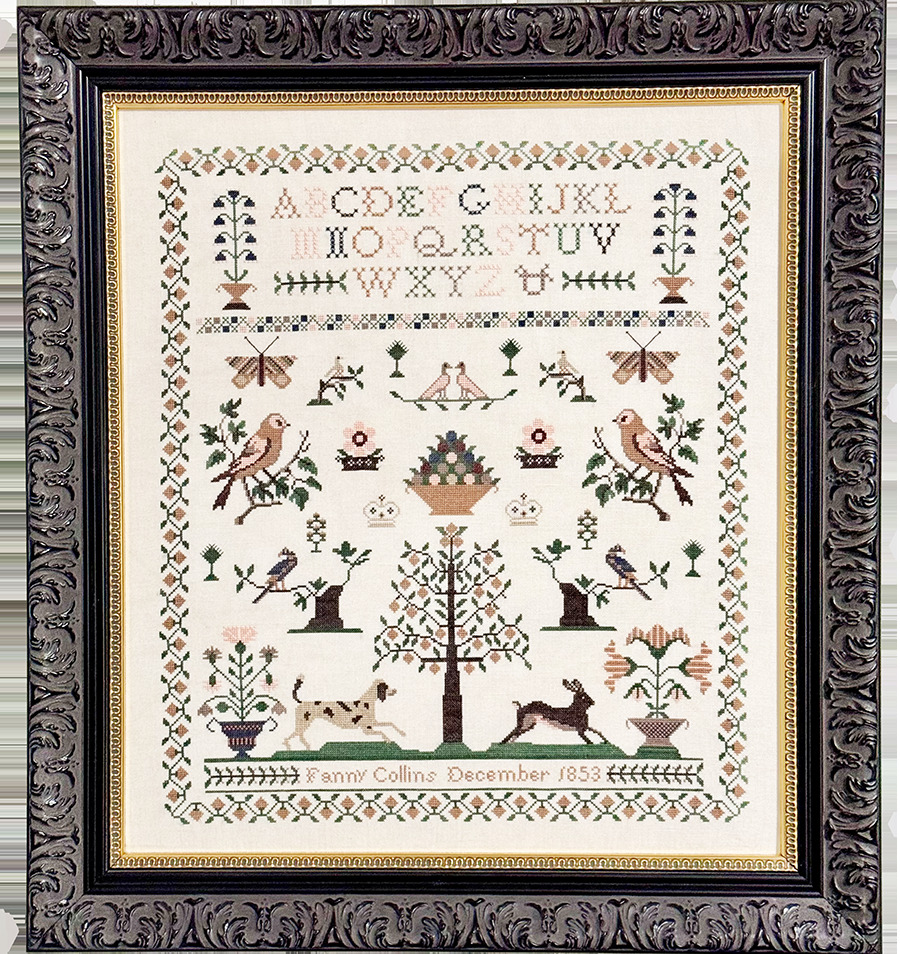 Fanny Collins 1853 Sampler & Pinwheel - Pattern 