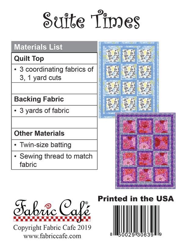 Suite Times 3 Yard Lap Quilt - Quilt Pattern