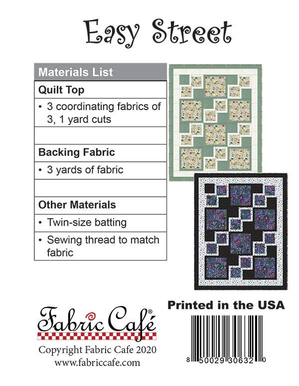 Easy Street 3 Yard Lap Quilt - Quilt Pattern