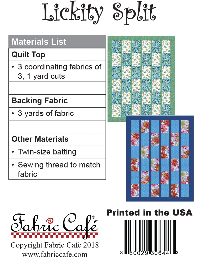 Lickity Split - Quilt Pattern