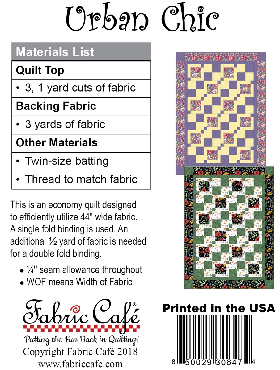 Urban Chic - Quilt Pattern