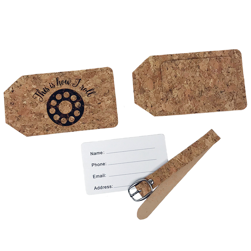 Cork Luggage Tag How I Roll
