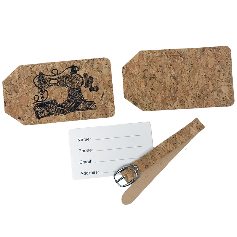 Cork Luggage Tag Sewing Machine