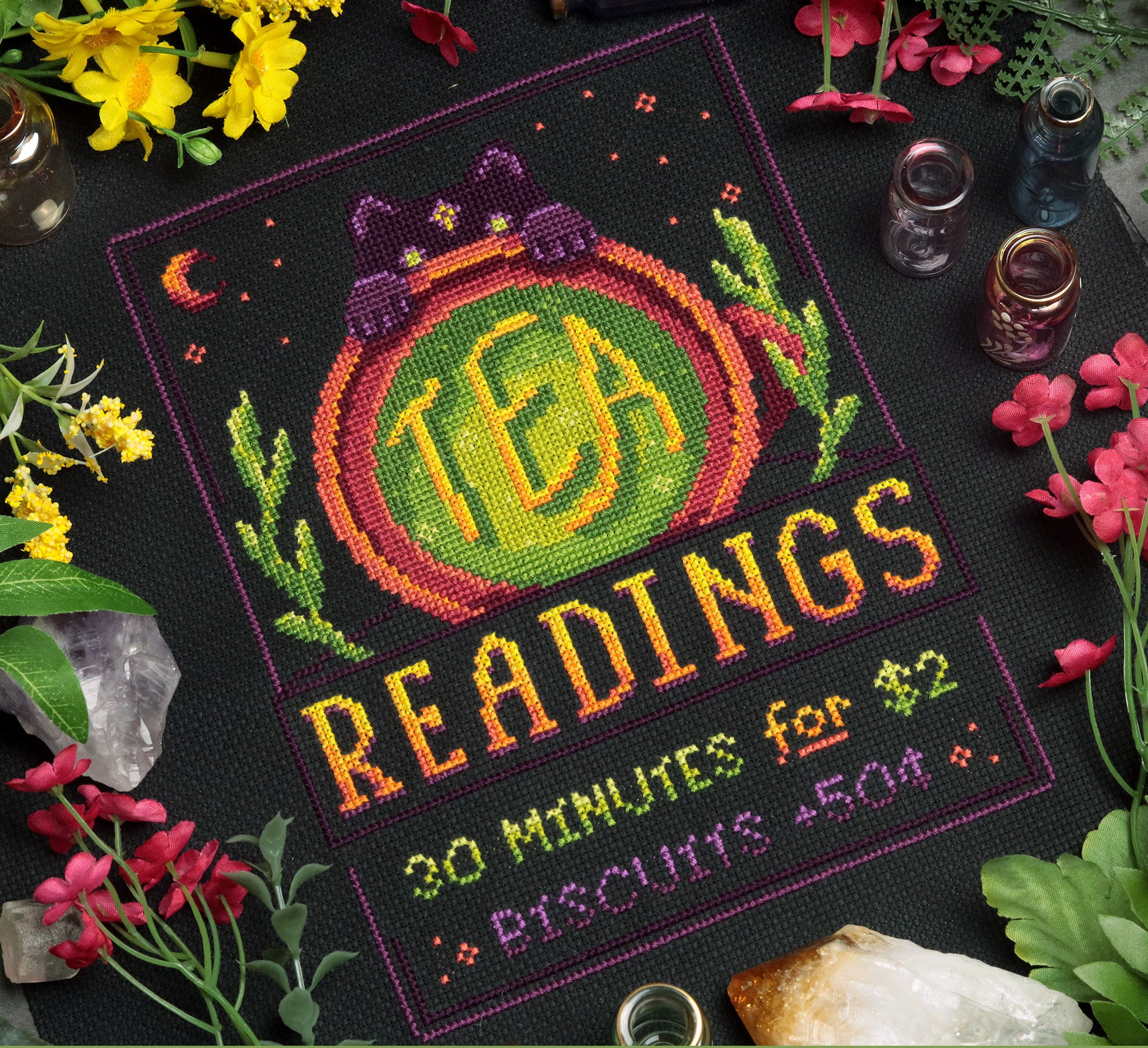 Two-Dollar Tea Readings - Cross Stitch Pattern