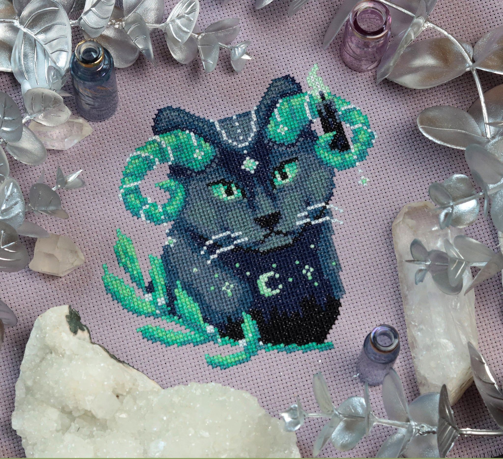Night Guide Cat - Cross Stitch Pattern