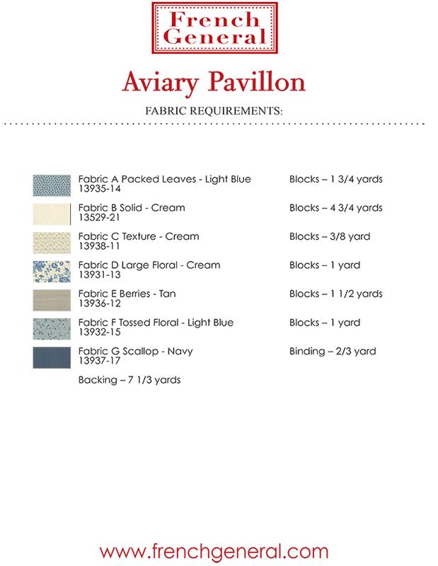 Aviary Pavilion - Quilt Pattern