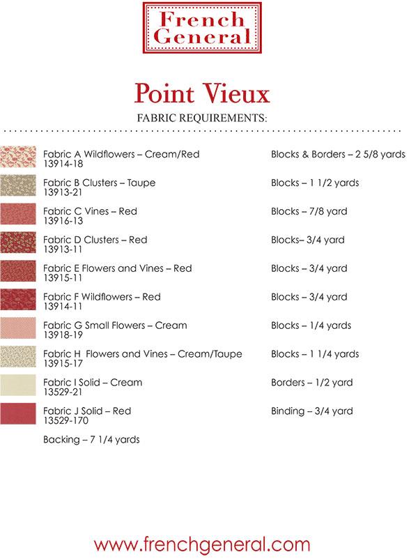 Point Vieux - Quilt Pattern