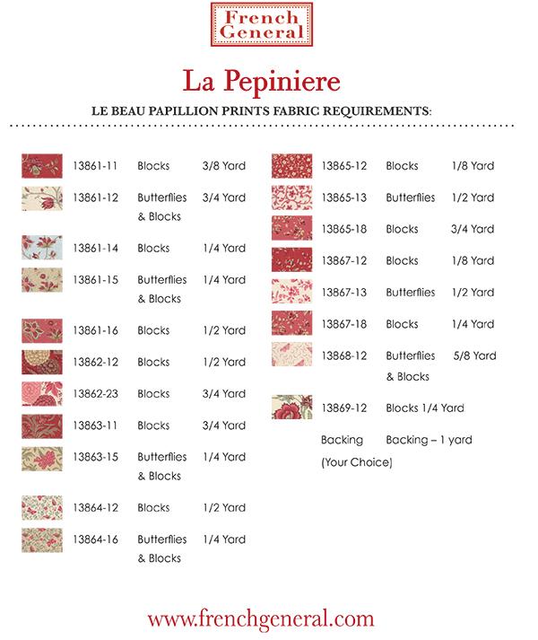 La Pepiniere - Quilt Pattern