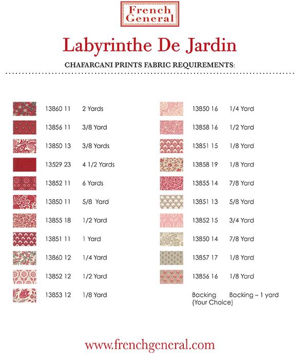 Labyrinthe De Jardin - Quilt Pattern
