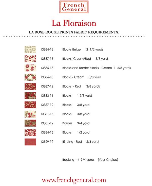 La Floraison - Quilt Pattern
