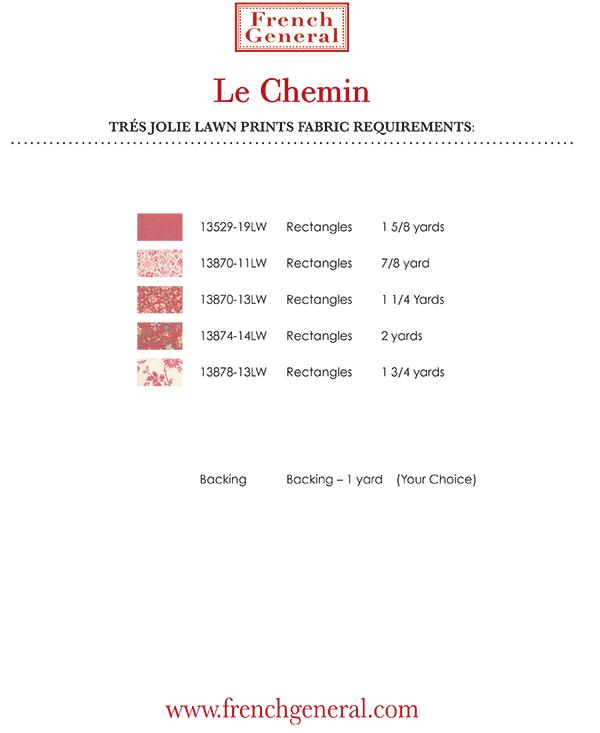 Le Chemin Rouge - Quilt Pattern