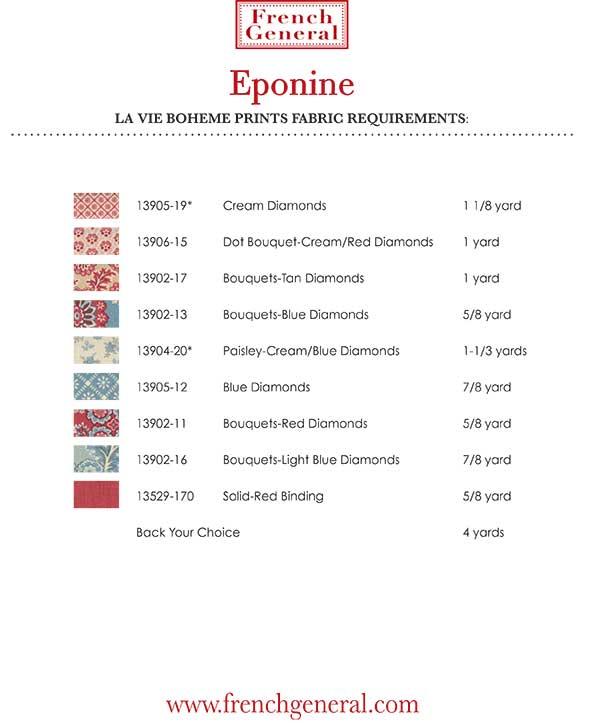 Eponine - Quilt Pattern