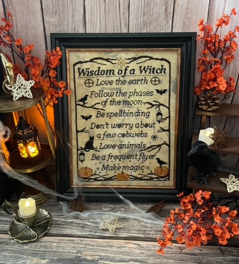Wisdom of a Witch - Halloween Cross Stitch Pattern