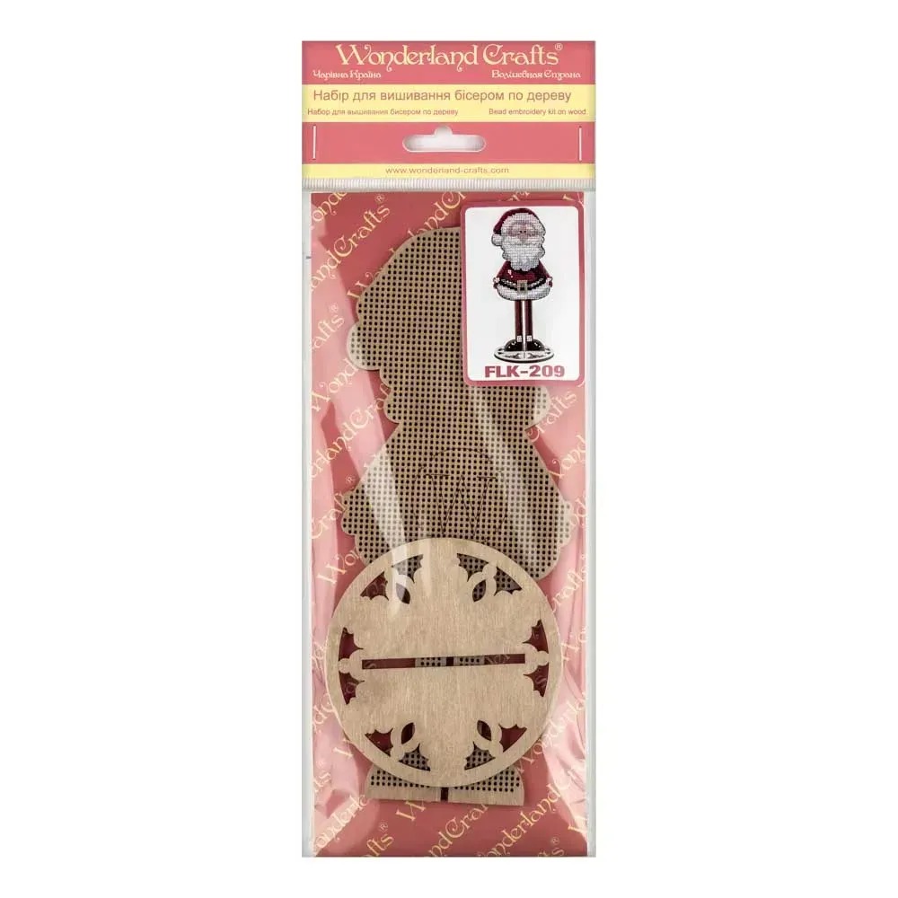 Santa Claus - Christmas Wooden Bead Kit, different perspective #3, zoomed in. Select this picture to zoom back out.
