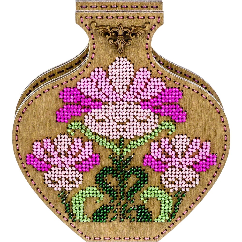 Violet Mood - Double-Sided Vase Wooden Bead Kit, different perspective #2, zoomed in. Select this picture to zoom back out.