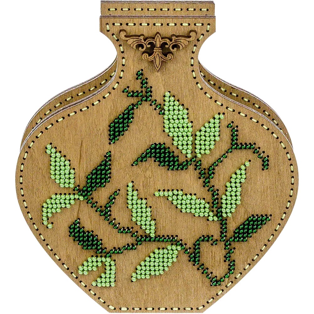 Green Dance - Double-Sided Vase Wooden Bead Kit, different perspective #2, zoomed in. Select this picture to zoom back out.