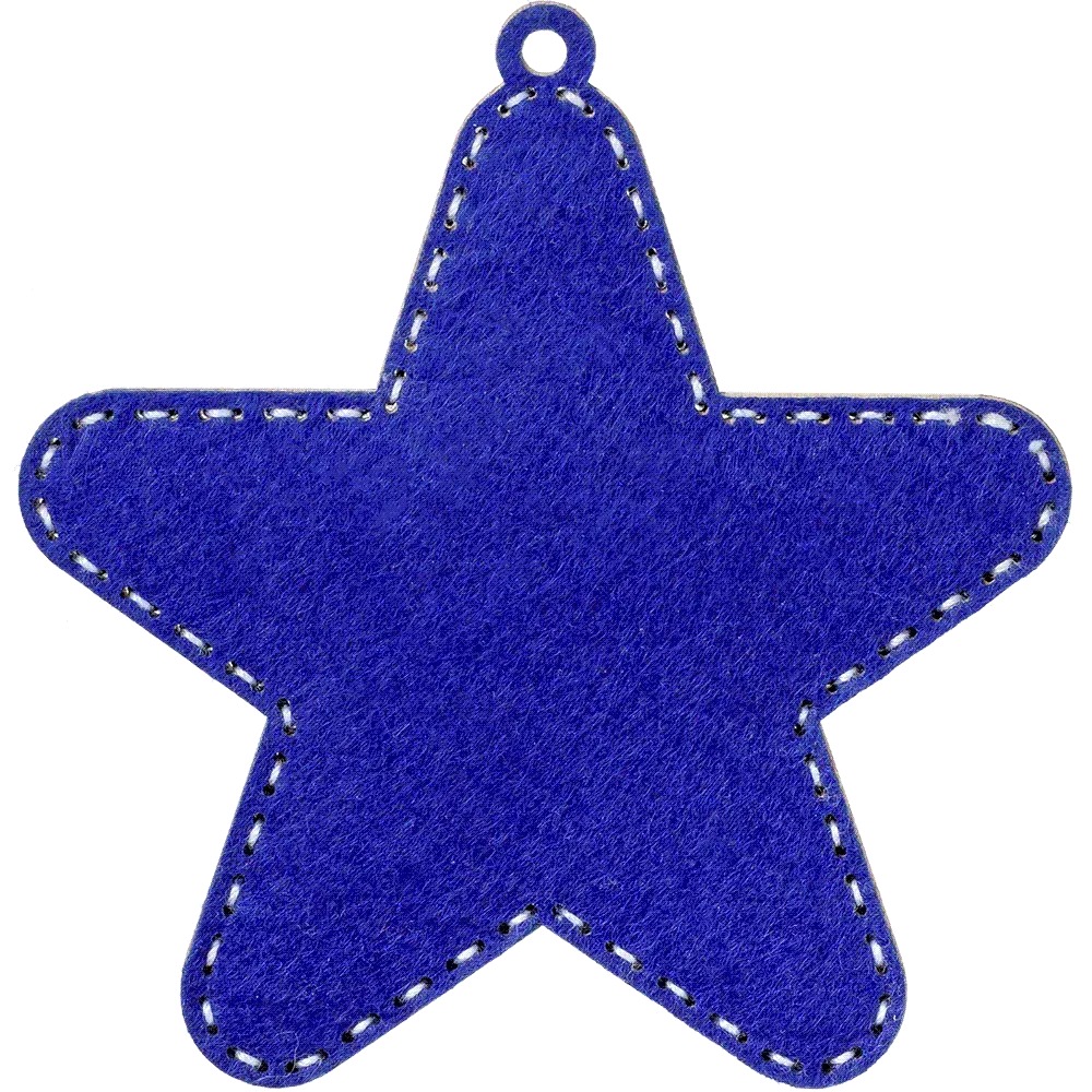 Midnight Star - Christmas Ornament Wooden Bead Kit, different perspective #2, zoomed in. Select this picture to zoom back out.