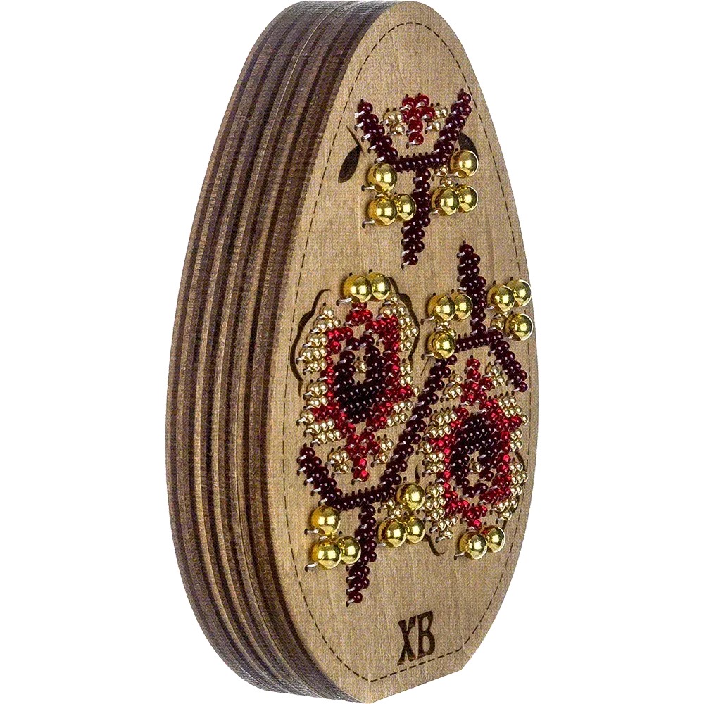 Box-Egg #5 Double-Sided - Ornament Wooden Bead Kit, different perspective #1, zoomed in. Select this picture to zoom back out.
