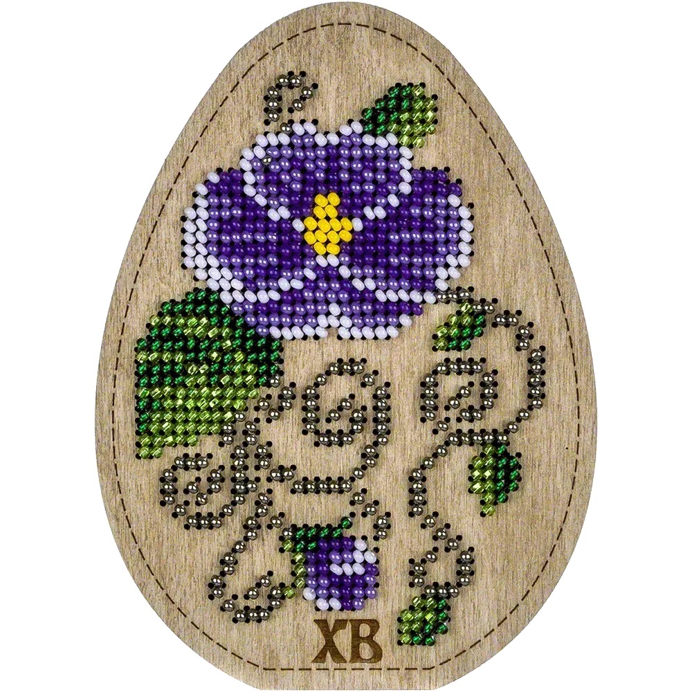 Box-Egg #4 Double-Sided - Ornament Wooden Bead Kit, different perspective #2, zoomed in. Select this picture to zoom back out.