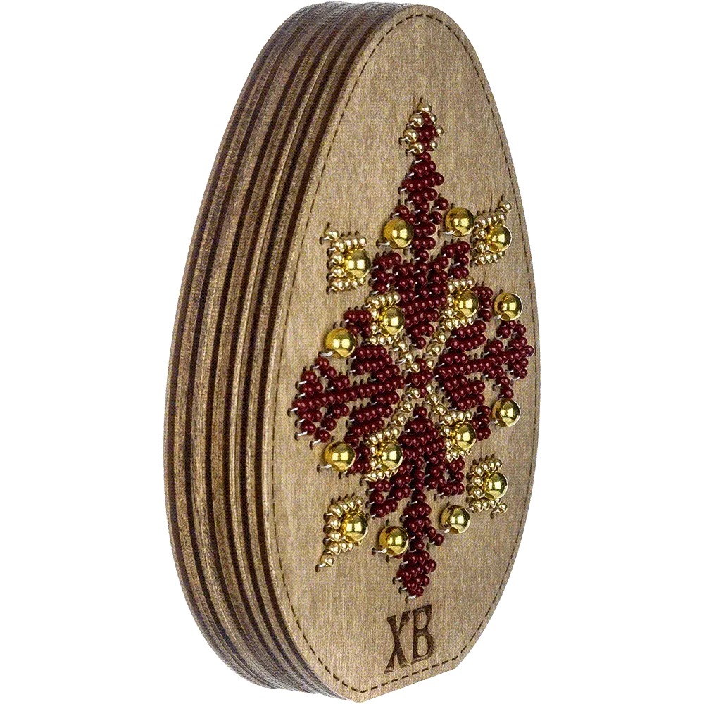 Box-Egg #2 Double-Sided - Ornament Wooden Bead Kit, different perspective #1, zoomed in. Select this picture to zoom back out.