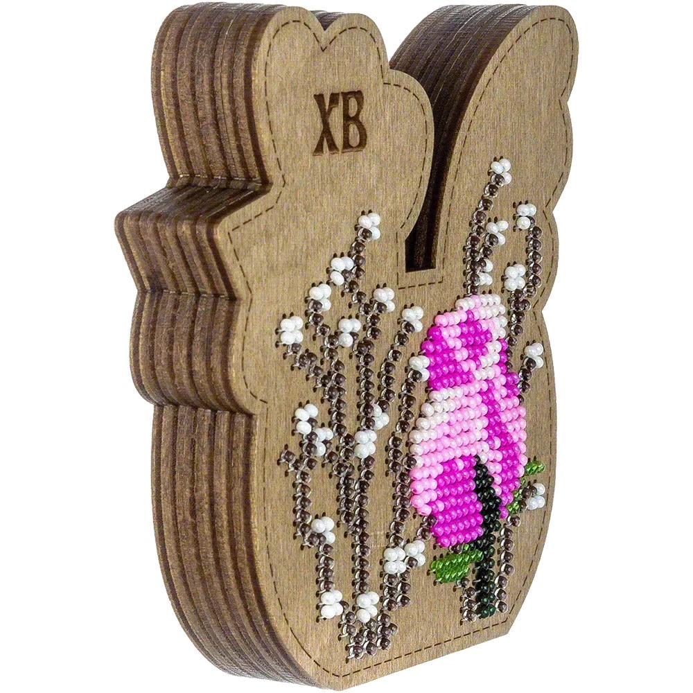 Box-Chick #2 Double-Sided - Ornament Wooden Bead Kit, different perspective #1, zoomed in. Select this picture to zoom back out.