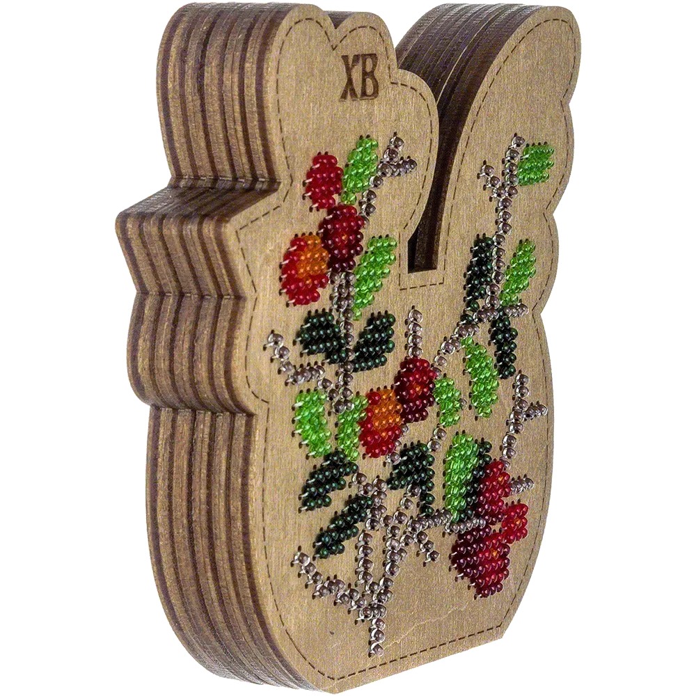 Box-Chick #1 Double-Sided - Ornament Wooden Bead Kit, different perspective #1, zoomed in. Select this picture to zoom back out.