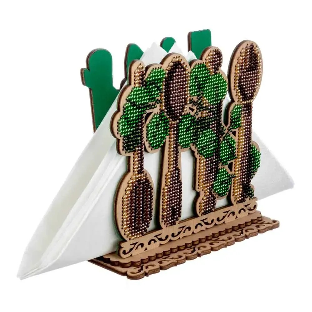 Napkin Holder - Table Setting - Wooden Bead Kit, different perspective #1, zoomed in. Select this picture to zoom back out.