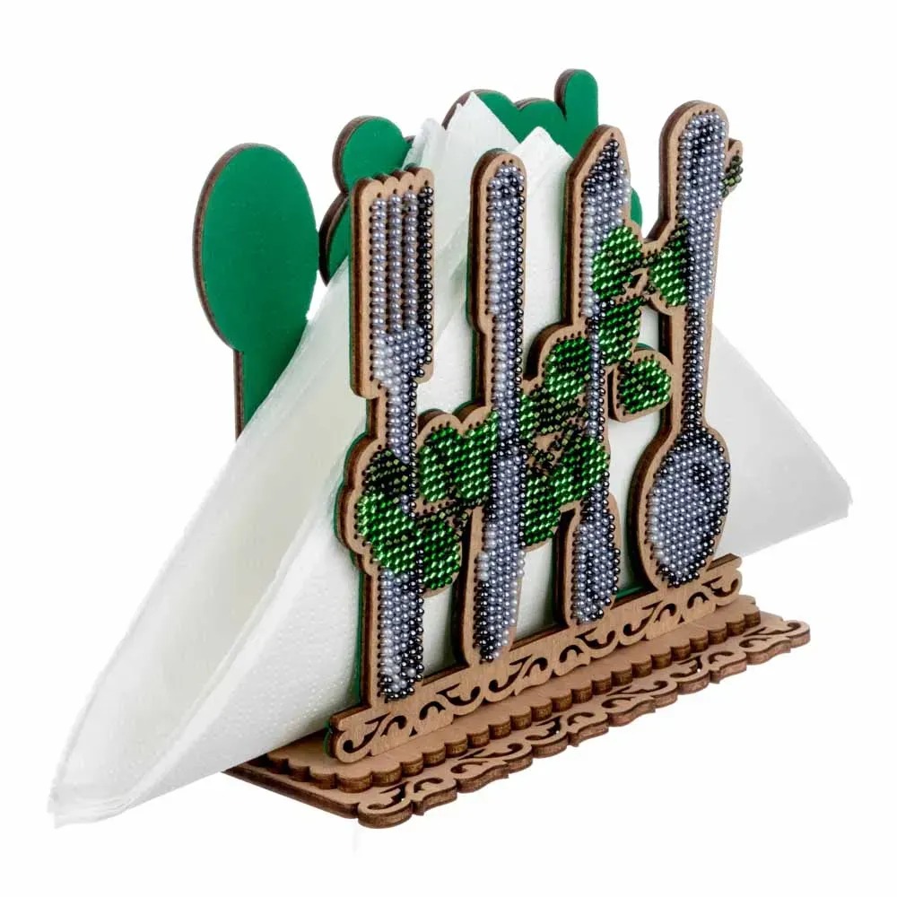Napkin Holder - Table Setting - Wooden Bead Kit, different perspective #2, zoomed in. Select this picture to zoom back out.