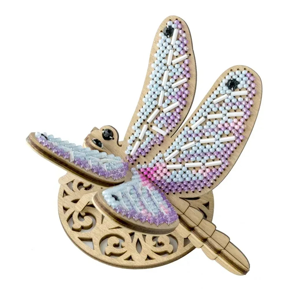 Dragonfly - Wooden Bead Kit, different perspective #1, zoomed in. Select this picture to zoom back out.
