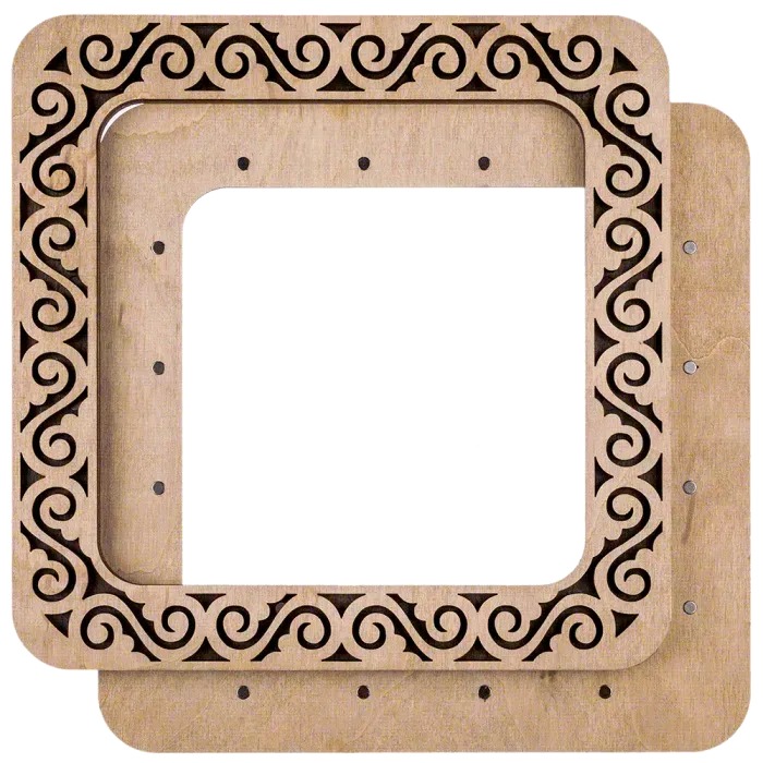 Magnetic Frame Swirls - 7.5 x 7.5 - fits Mill Hill Kits, different perspective #2, zoomed in. Select this picture to zoom back out.