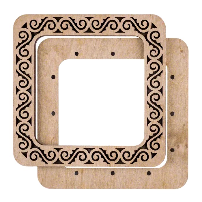 Magnetic Embroidery Frame Swirls - 5.5 x 5.5, different perspective #1, zoomed in. Select this picture to zoom back out.