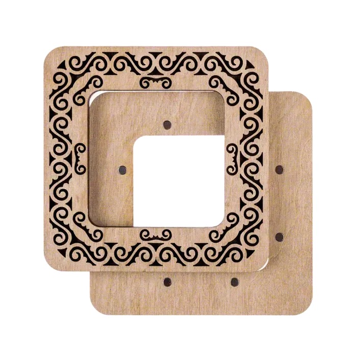 Magnetic Embroidery Frame Swirls - 3.9 x 3.9, different perspective #1, zoomed in. Select this picture to zoom back out.