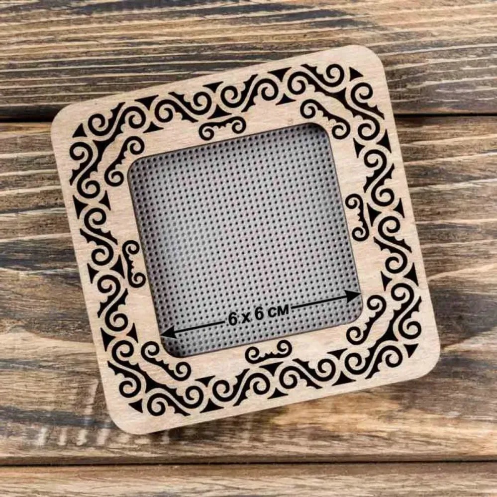Magnetic Embroidery Frame Swirls - 3.9 x 3.9, zoomed in. Select this picture to zoom back out.