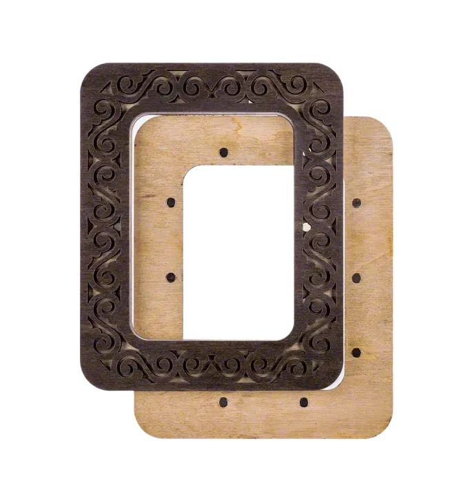 Magnetic Frame Dark Swirls - 4.1 x 5.1 - fits Mini Mill Hill, different perspective #2, zoomed in. Select this picture to zoom back out.