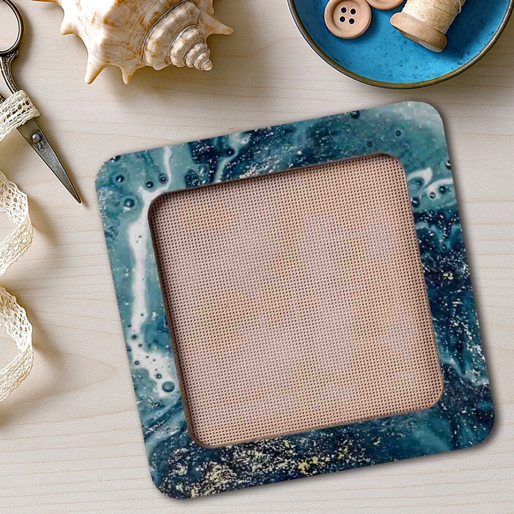 Magnetic Frame Ocean Blue - 7.5 x 7.5 - Fits Mill Hill Kits, zoomed in. Select this picture to zoom back out.